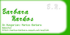 barbara markos business card